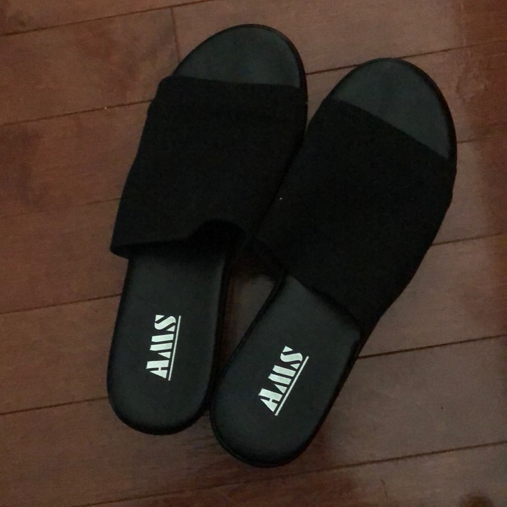 Black Platform Slides